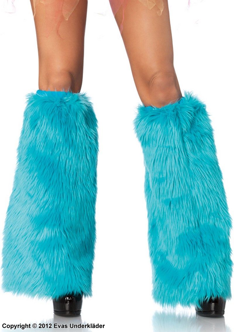 Leg warmers, faux fur